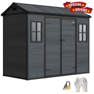 Outsunny 8 x 4 ft Resin Garden Shed