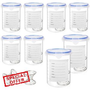 8 Pieces Paint Container with Stainless Steel Mixing Ball Touch up Storage Cups with Lids Paint Containers Storage Airtight for Repainting (1000 ml)