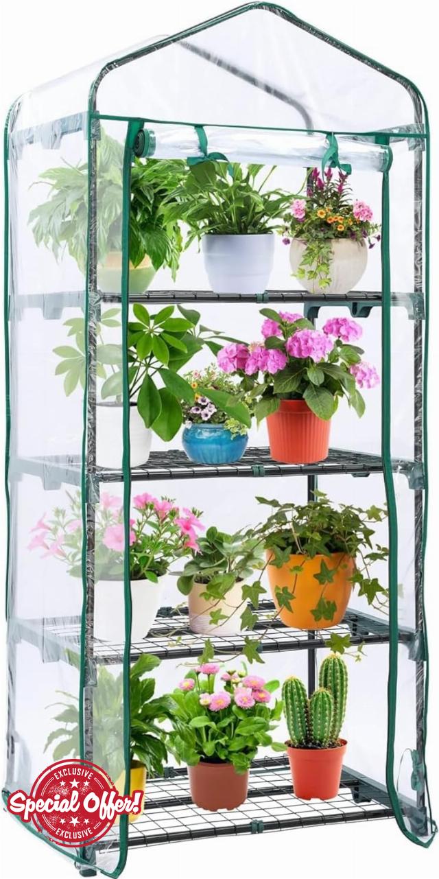 LATERN 4 Tier Mini Greenhouse