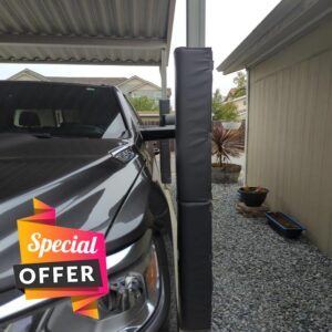 Black Garage Pole Pads Customizable