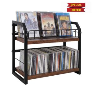2-Tier CD Holder Desk Rack Organizer