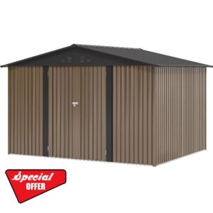 YITAHOME 10 * 8FT Metal Garden Storage Shed