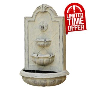 Rustic-Style Wall-Mounted Water Fountain