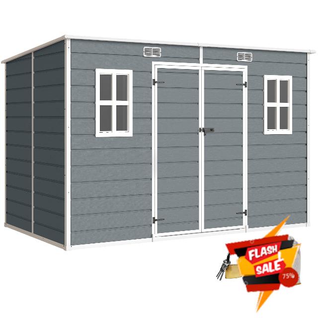 Outsunny 10 x 6 ft Plastic Garden Shed