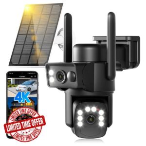 Abiso 4K Solar Security Camera Outdoor Wireless