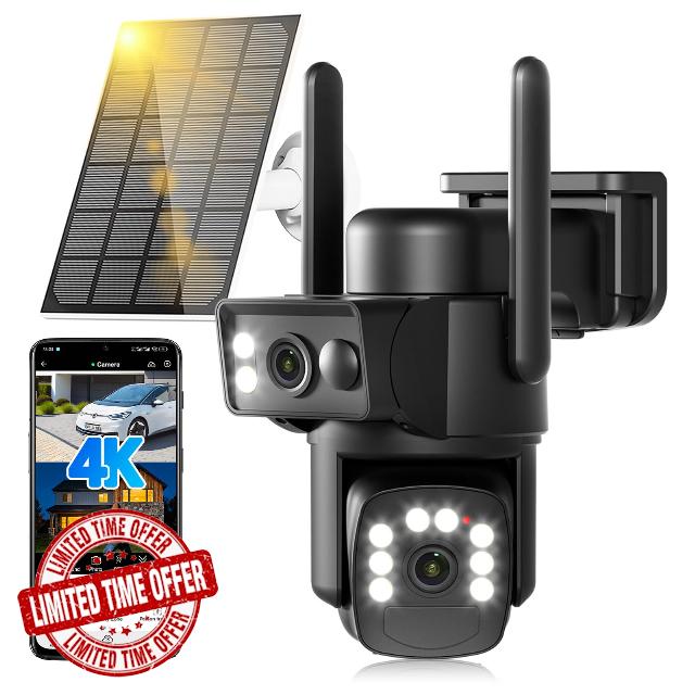 Abiso 4K Solar Security Camera Outdoor Wireless