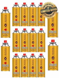 KINZA COLLECTION 16 Butane Gas Cans for Portable Camping | Cooker