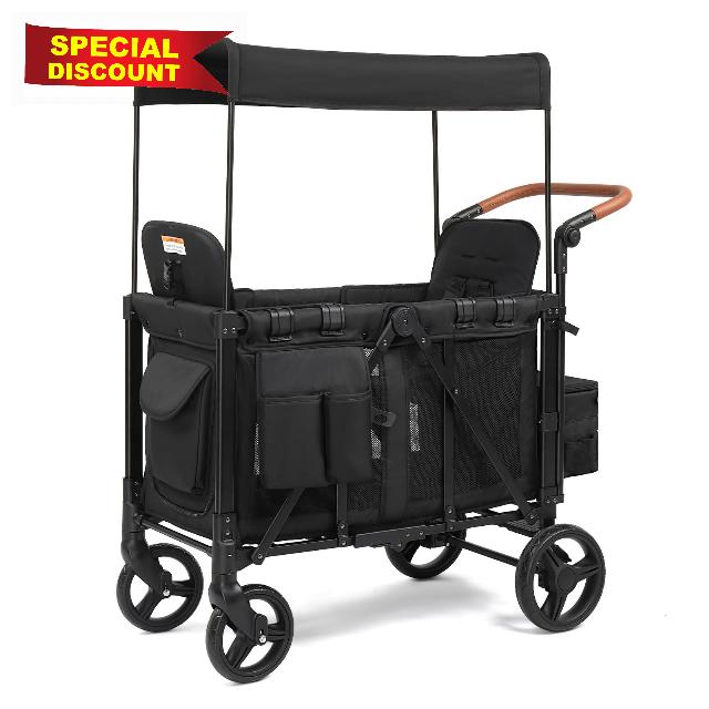 Bonnlo Folding Wagon for Kids to Sit in