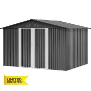 YITAHOME 10 * 8FT Metal Garden Storage Shed