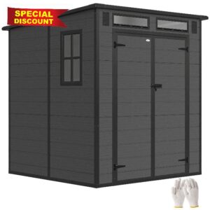 Outsunny 6 x 6 ft Plastic Garden Shed