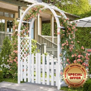 Garden Arbor with Curved Gate