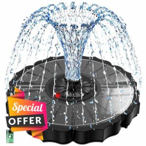 SZMP Solar Fountain Flower Shape with Innovative Battery Indicator & 2000mAh