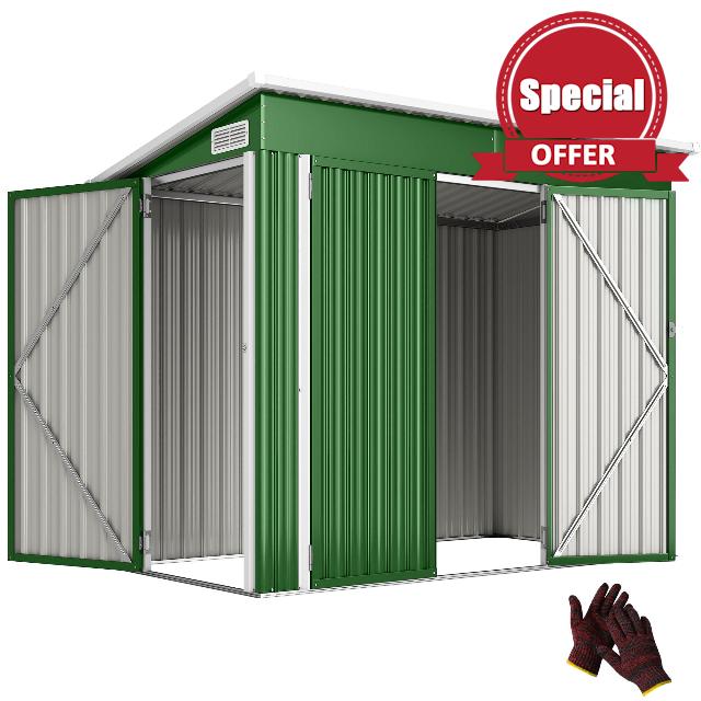 Outsunny 7.5 x 4.3ft Metal Garden Storage Shed