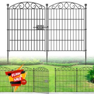 Garden Fence 12 Panel with Gate - 76.2cm H x 7.2 m L