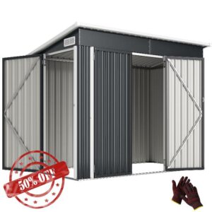 Outsunny 7.5 x 4.3ft Metal Garden Storage Shed