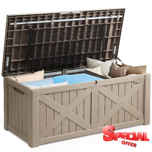 YITAHOME 450 Litre Large Deck Box with X-Front