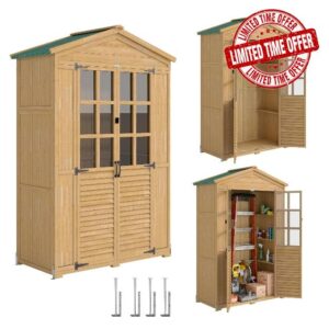 Outsunny Wooden Small Shed