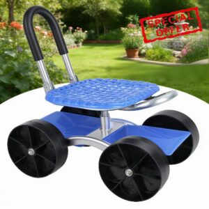 Rolling Garden Work Seat with Flat Wheels