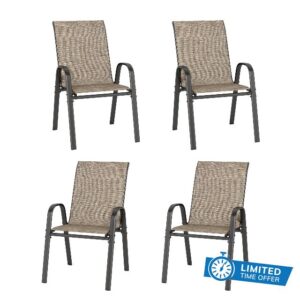 PHI VILLA Garden Chairs Set of 4