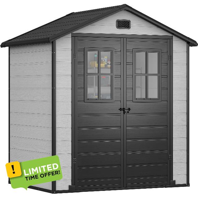 YITAHOME 6x4.4FT Outdoor Storage Shed with Floor