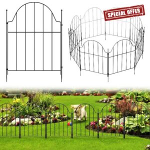 20 Pcs Metal Garden Fence Panels