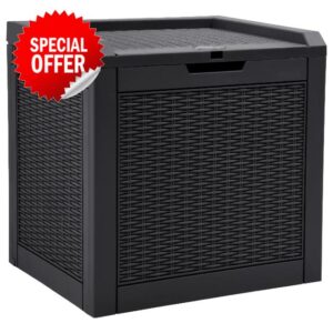 YITAHOME 118L Rattan Outdoor Storage Box