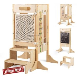COSTWAY Foldable Toddler Tower