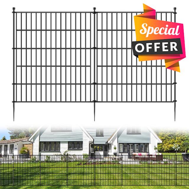 10 Panels No Dig Decorative Garden Fence