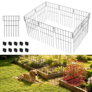10 Pack Metal Decorative Garden Fence