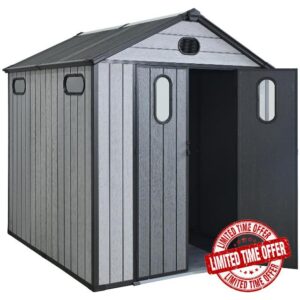 Aweather Large Multi-Purpose Garden Shed - 6ft x7.5ft Heavy-Duty Outdoor Storage Shed