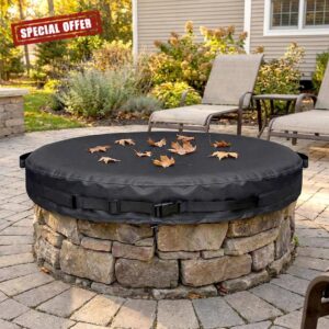 Round Fire Pit Cover for 46–51 Inch In-Ground Fire Pits