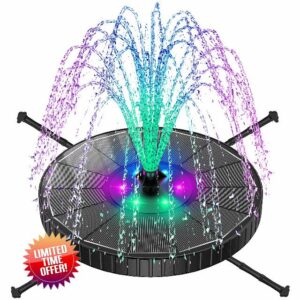 SZMP Solar Fountain Colorful LED