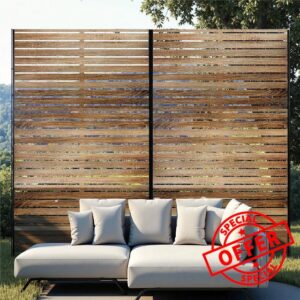 Garvee Large Metal Garden Screen 183x120cm (6ft x 4ft)