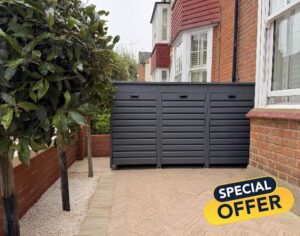 Premium Alumnium Triple wheelie Bin Store 110L-240L