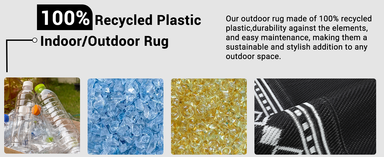 Text reads 'Image 5' and 'Stain Resistant', 'Waterproof', 'Sturdy'. Black and white geometric patterned textile or material with text highlighting protective features.