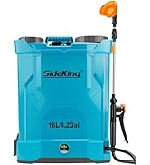 SideKing Knapsack Sprayer, 16L Electric Backpack Sprayer, 0-100 PSI Adjustable Pressure Sprayer C...