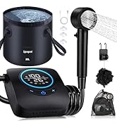 Spopal Camping Shower, 13000mAh Long-lasting Battery Portable Shower for Camping, Ipx8 Waterproof...