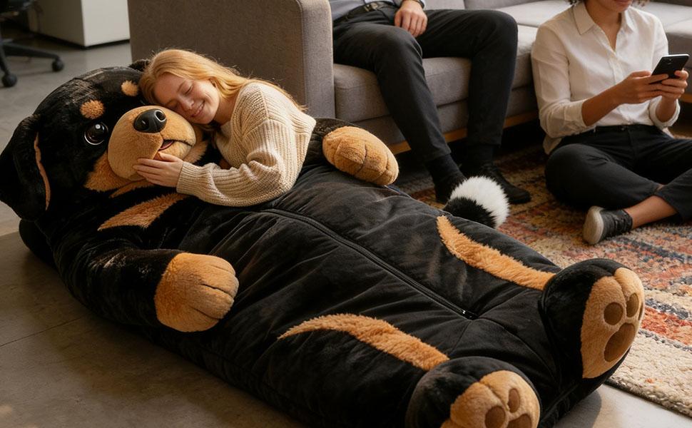 Oversized Plush Dog Sleeping Bag