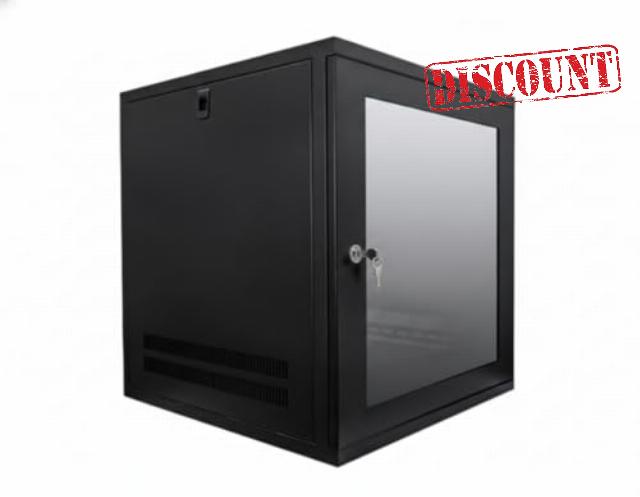 LMS DATA 9U 19-Inch Wall Mounted Server Rack Cabinet – 500mm Deep IT Data Network Storage Enclosure High Built Quality – Lockable Glass Door