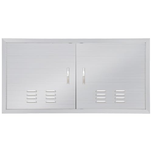 Rust-Resistant Stainless Steel Single Access Door for Outdoor Kitchen Storage – Ventilated