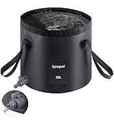 Spopal 20L Foldable Camping Folding Bucket, Collapsible Bucketfor Camping Traveling Hiking Fishin...