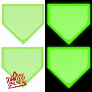Glow-in-the-Dark Baseball Rubber Bases - 2/3/4 Piece Home Plates for Pitcher's Daily Strength and Agility Training