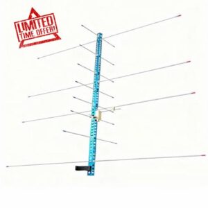 5-Star Dual Band UV Satellite Communication Yagi Antenna | 145MHz & 435MHz for Ham Radio | 7dBi VHF & 11dBi UHF High Gain | Portable Quick-Assembly Design | for Satellite
