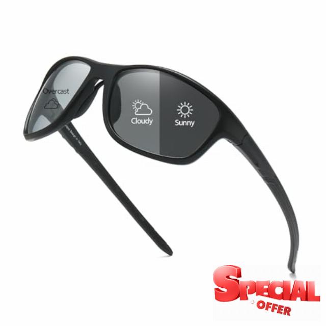 Myiaur Photochromic Running Sunglasses for Women Men Polarised Wrap Around Sports Cycling Glasses with UV400 Protectio