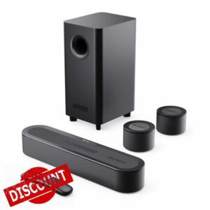 MAJORITY Bowfell Halo 5.1 Dolby Atmos Soundbar | Wireless Subwoofer & Semi-Wireless Satellites | 5.3 Bluetooth soundbar | Dolby Atmos Surround Sound System | TV & PC sound bar | HDMI ARC/eARC