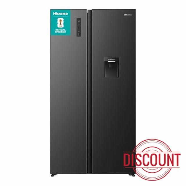 Hisense PureFlat 541L American Fridge Freezer RS3P558NMFD with Non-Plumbed Water Dispenser