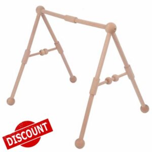 Wooden Baby Gym Wooden Baby Gym - Motor Skills Development Interactive Toy | Essentials | Activity Hanging Bar for Indoor & Outdoor | Safe & Portable Exercise Frame fo
