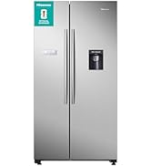 Hisense RQ5P470SMFE Wifi Connected American Fridge Freezer Cross Door with Water Dispenser, No Fr...
