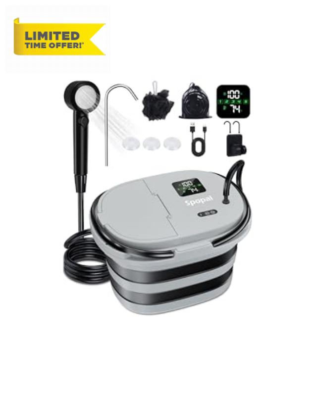 Upgraded 2 in1 Camping Shower Pump