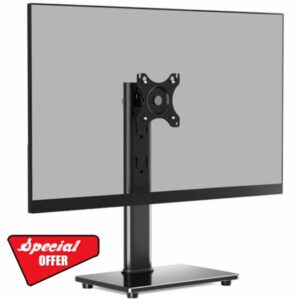 Single Monitor Desk Stand for 14–32 Inch Screens with Adjustable Height